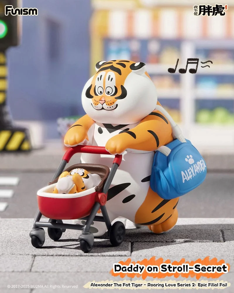 Alexander The Fat Tiger Mini Figures Roaring Love Series 2: Epic Filial Fabil 7cm Blind Box - 1 Unidade
